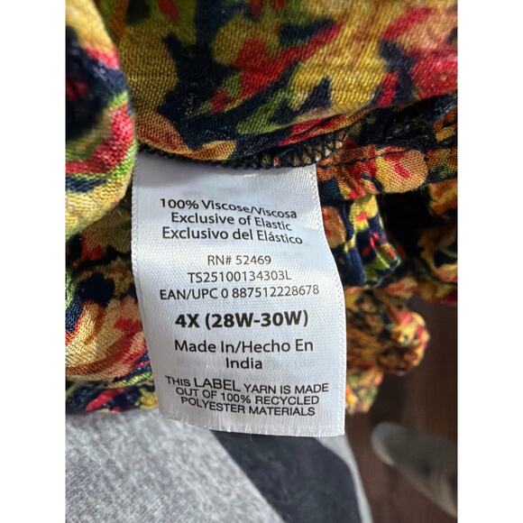 Terra & Sky Women's Plus Size Off Shoulder Floral Maxi Dress Size 4X 28W 30W New - Picture 7 of 7